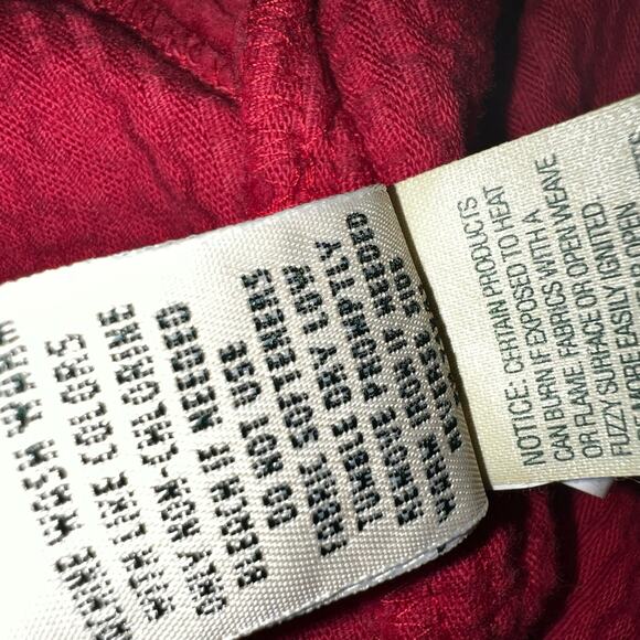 Vintage L.L Bean Button Long Sleeve Corduroy Red Shirt Jacket womens size small - Picture 5 of 7